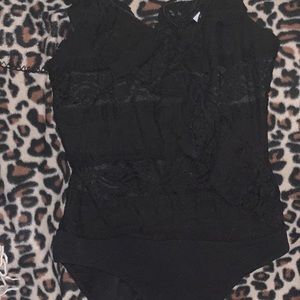 Black Ruffle Bodysuit